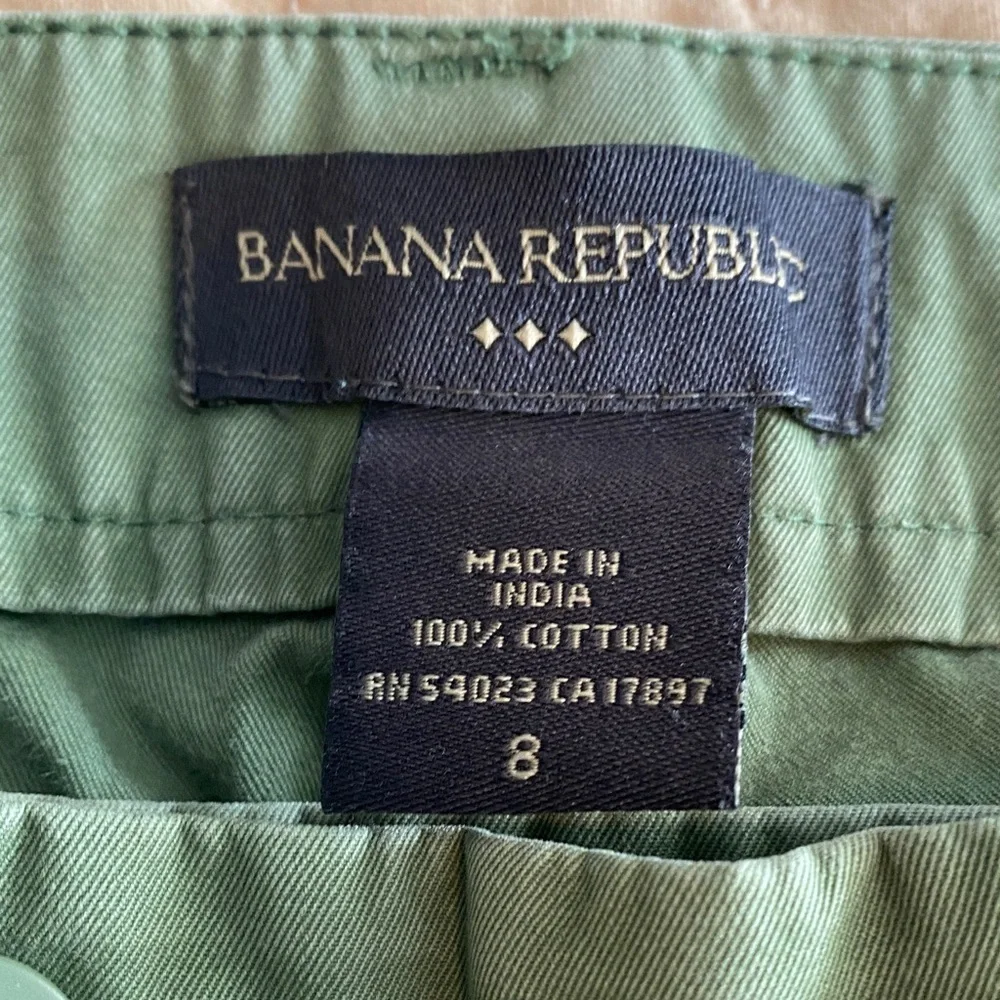 Banana Republic Green Canvas Bermuda Shorts, Women’s Size 8 - Picture 8 of 9